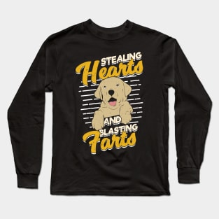 Stealing Hearts And Blasting Farts Labrador Gift Long Sleeve T-Shirt